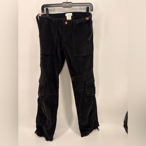Symmetry vintage corduroy cargo pants size 4 black gray